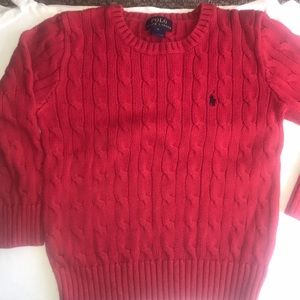 Polo Ralph Lauren Red Cotton cable sweater
